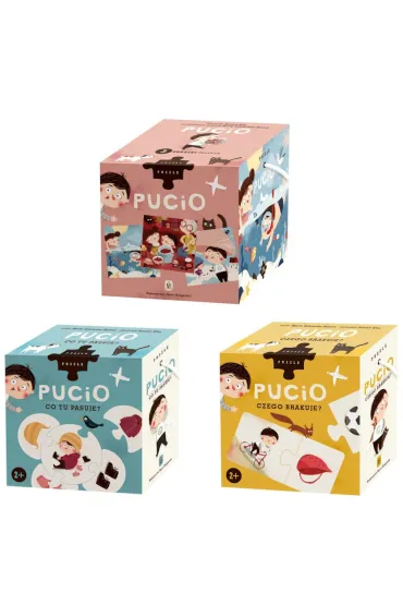 Pakiet Pucio. Puzzle: 3w1, Co tu pasuje?, Czego brakuje? Nasza Ksi�garnia - Marta Galewska-Kustra