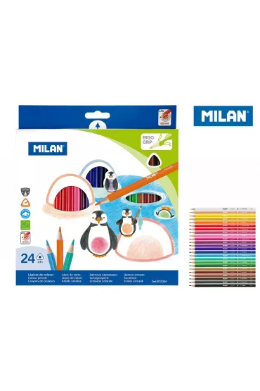 Milan Kredki o��wkowe tr�jk�tne 24 szt.