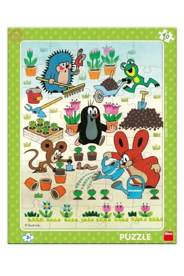 Puzzle ramkowe 40 el. Krecik w ogr�dku Dino Toys