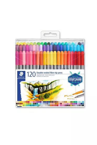 Staedtler Flamastry dwustronne Design Journey, 3 mm i 0.5-0.8 mm, 120 kolor�w 120 szt.