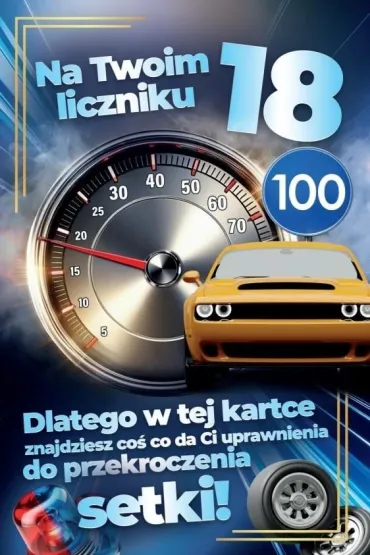 Yeku Karnet Prawo Jazdy 18 urodziny m�skie