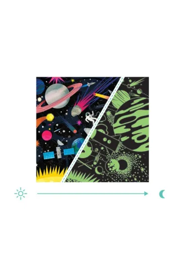 Puzzle rodzinne �wiec�ce w ciemno�ci Kosmos 8+ Mudpuppy