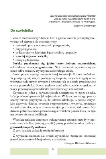 Genialnie prosta nauka liter - Grazyna  Wo�niak-G�owacz