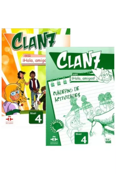 Clan 7 con Hola, amigos! 4. Podr�cznik i zeszyt �wicze� do j�zyka hiszpa�skiego