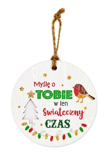 Kukartka Zawieszka ceramiczna Bo�e Narodzenie