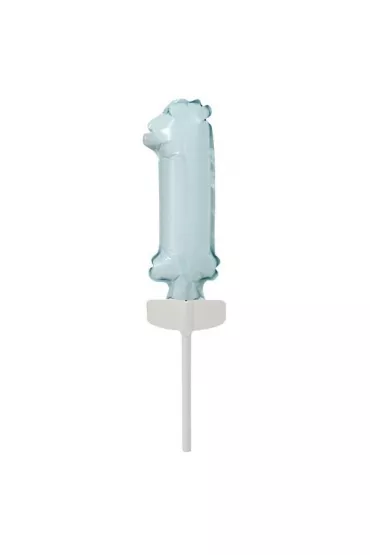 Amscan Balon foliowy mini cyfra 1 pastel niebieska 4x12cm