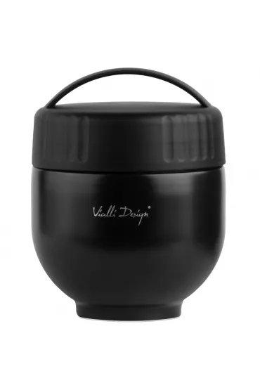 Vialli Design Termos z pojemnikiem i yk Fuori czarny 30299 680 ml