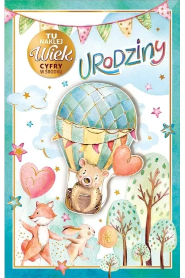 AbCard Kartka okoliczno�ciowa Urodziny (wymienne cyfry)