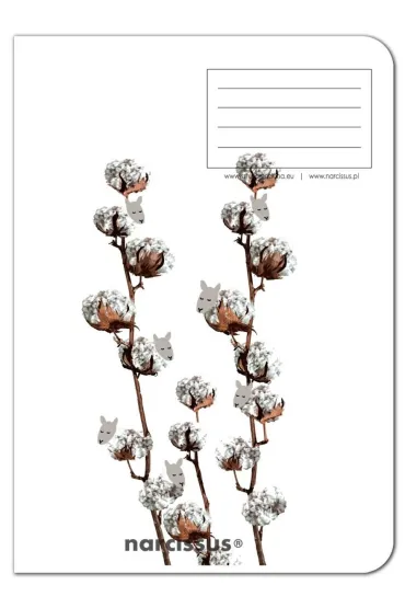 Narcissus Zeszyt A4 PP Fun Cotton kratka 60 kartek 4 szt.