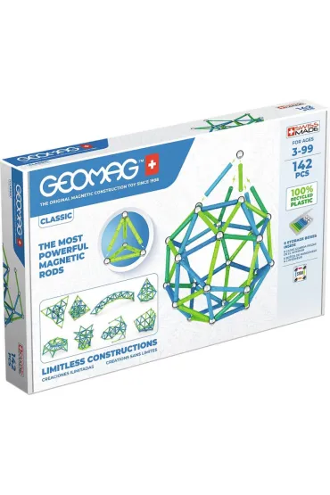 Klocki magnetyczne Geomag Eco Color 142 elem.
