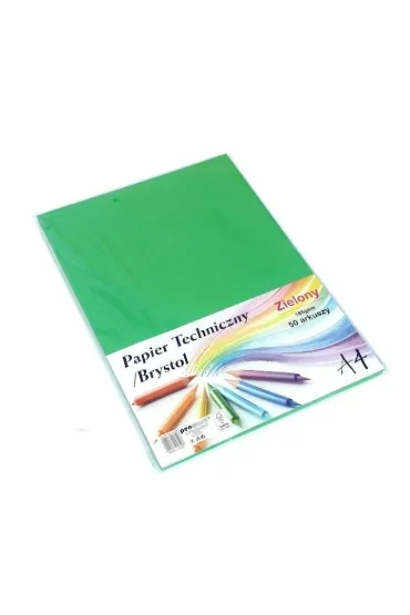 Penword Papier techniczny brystol A4 zielony 50 arkuszy