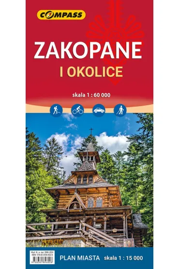 Zakopane i okolice mapa skala 1 : 60 000