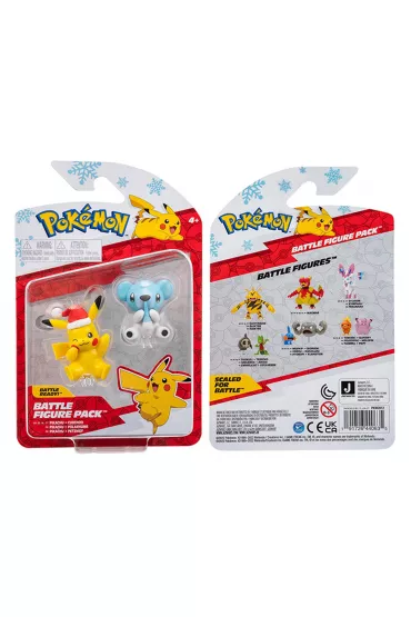 Cubchoo & Holiday Pikachu #3. Pokemon Holiday. Figurki bitewne. Seria 2