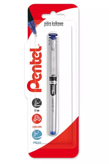 Pentel Pi�ro kulkowe EnerGel BL17 niebieski 0.7mm