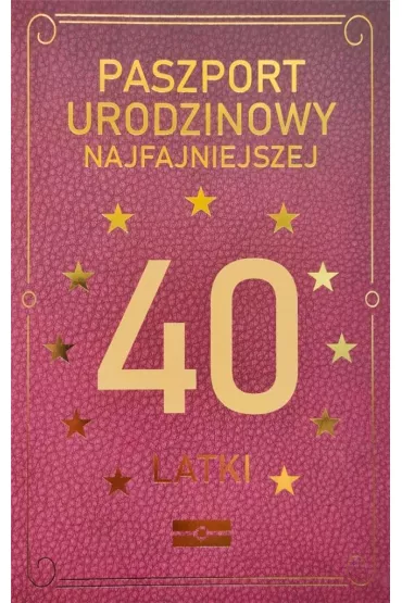 Yeku Karnet Urodzinowy 40 JCX-038
