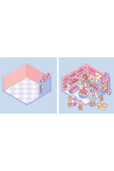 Cosy stickers. Urocze miasteczko