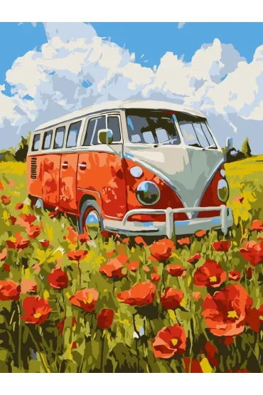 Ideyka Malowanie po numerach - Podr� w czerwone 30x40cm