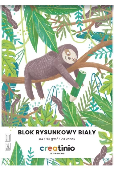 Top-2000 Blok rysunkowy Creatinio A4 bia�y G�adka 20 kartek