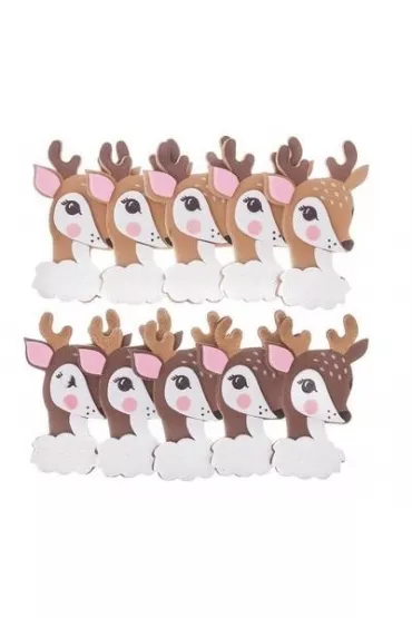 dpCraft Naklejki 3D z piankami bambi 10 szt.
