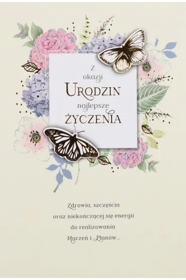 Karnet okoliczno�ciowy B6 z kopert� Urodziny Kobieta PAN DRAGON HM 200-2906