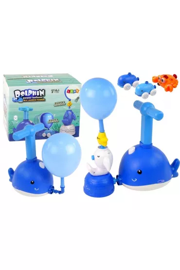 Balonowa wyrzutnia autek delfin LeanToys