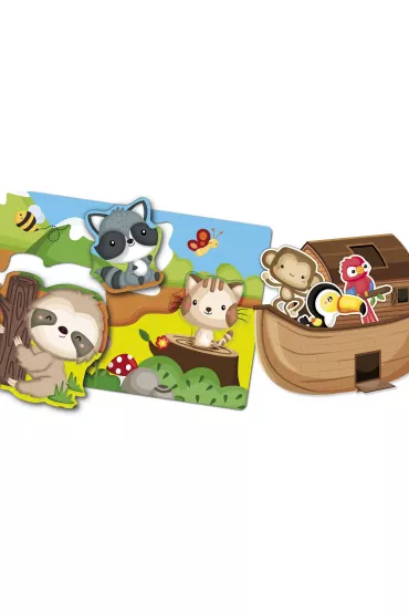 Puzzle Carotina Baby - Logic 3D Zwierz�ta Lisciani