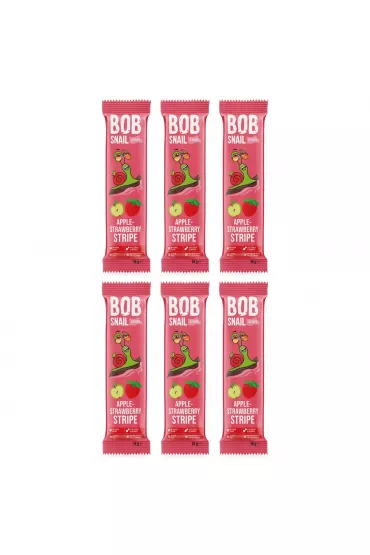 Bob Snail Przekska jabkowo-truskawkowa bez dodatku cukru Zestaw 6 x 14 g