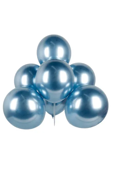 Balony chrom niebieskie 30cm 50 szt.