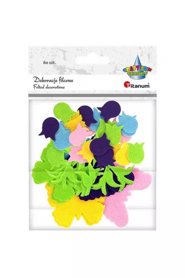 Titanum Filcowe tulipany i motyle 60 szt.