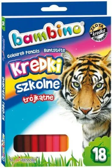 St. Majewski Kredki o��wkowe tr�jk�tne Bambino 18 szt.