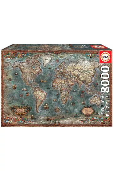 Puzzle 8000 el. Mapa historyczna �wiata Educa
