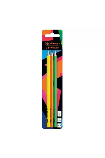 Herlitz O��wek HB Neon 3 szt.