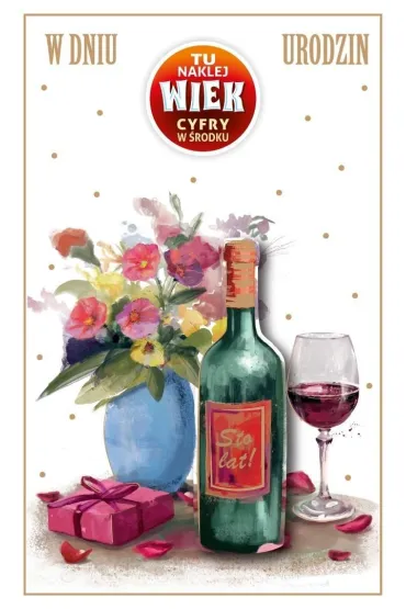 AbCard Kartka okoliczno�ciowa Urodziny (wymienne cyfry)