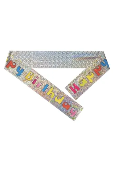 GoParty Baner urodzinowy Srebrny