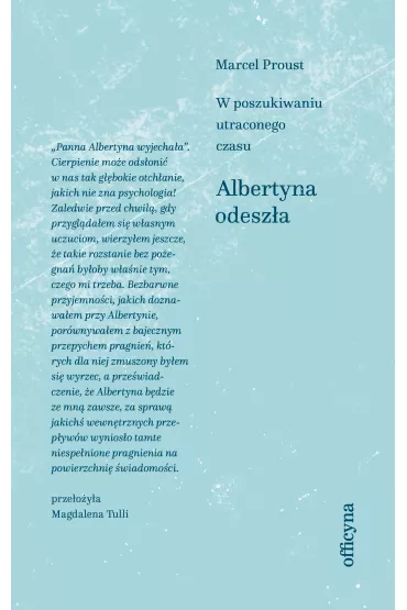 Albertyna odesz�a - Marcel Proust