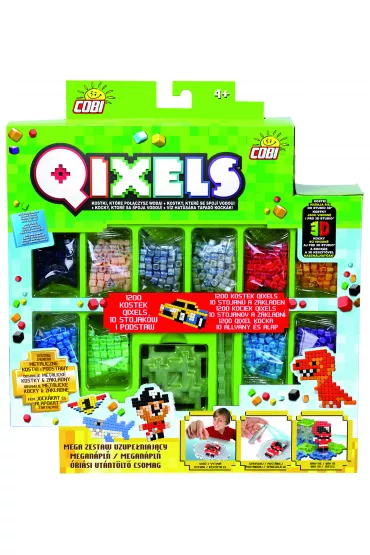 Qixels. Mega zestaw uzupe�niaj�cy. Metalic Pixel 3D Cobi