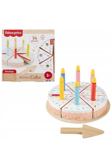 Fisher-Price. Drewniany tort urodzinowy Mattel