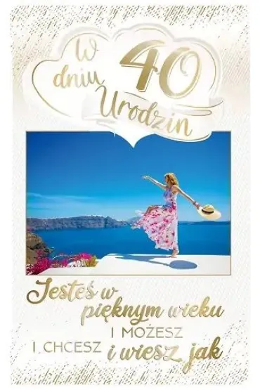 AbCard Kartka okoliczno�ciowa Urodziny 40 PS15