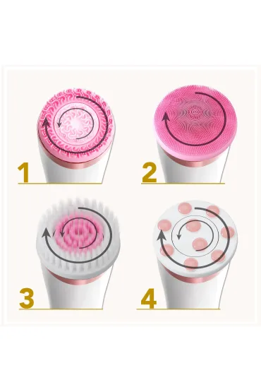 Szczoteczka Brush PRO LUMINEO 4 ko�c�wki + �el do twarzy r�owa