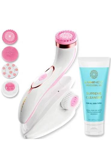 Szczoteczka Brush PRO LUMINEO 4 ko�c�wki + �el do twarzy r�owa