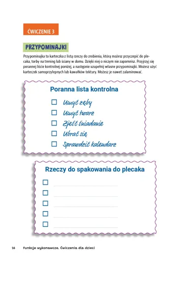 Funkcje wykonawcze �wiczenia dla dzieci - Sharon Grand