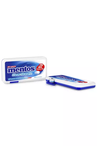 Mentos CleanBreath Peppermint Od�wie�aj�ce pastylki bez dodatku cukru 21 g