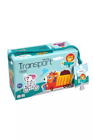 Moje pierwsze puzzle. 3 uk�adanki. Transport Barbo Toys