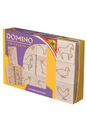 Domino drewniane. Zwierz�ta Zabawkarstwo Wojciech B�czek
