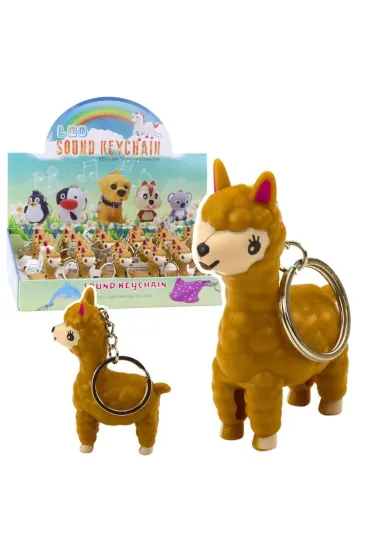 LeanToys Brelok do kluczy lama latarka