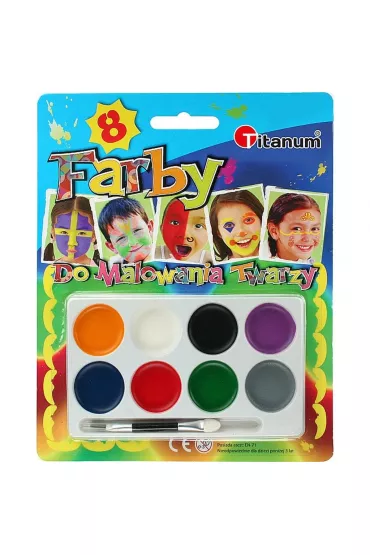 Titanum Farby do malowania twarzy 8 kolor�w