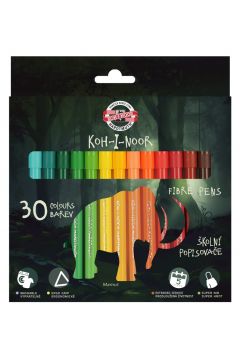 Koh-I-Noor Flamastry 7710/2CJ w kartoniku Dino 30 kolorw