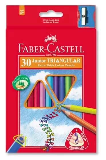 Faber-Castell Kredki Jumbo tr�jk�tne + temper�wka 30 szt.