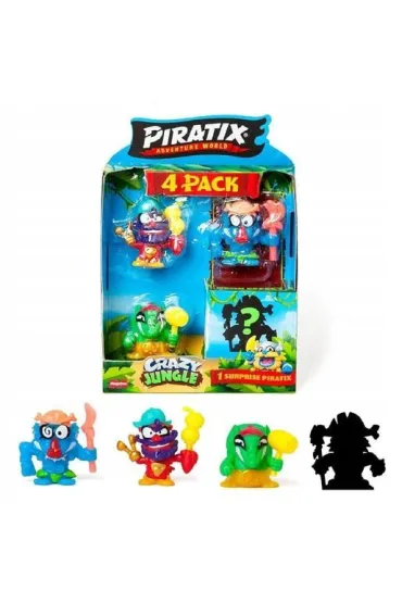Piratix Crazy Jungle Mini Zestaw 4 Figurek 1szt.mix
