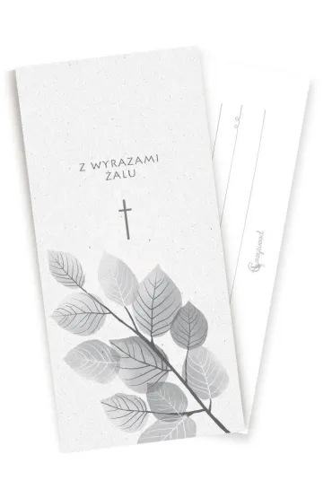 Cozywood Koperta upominkowa z kartk� Z wyrazami �alu